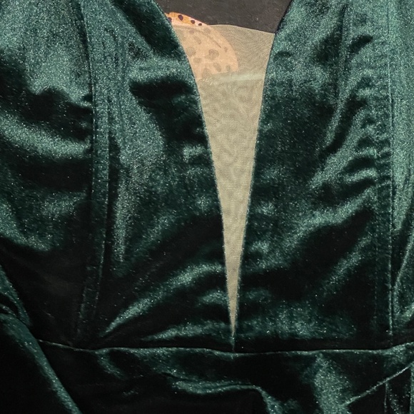 Lulus My Dream Come True Forest Green Velvet Strapless Maxi Dress - Picture 7 of 12